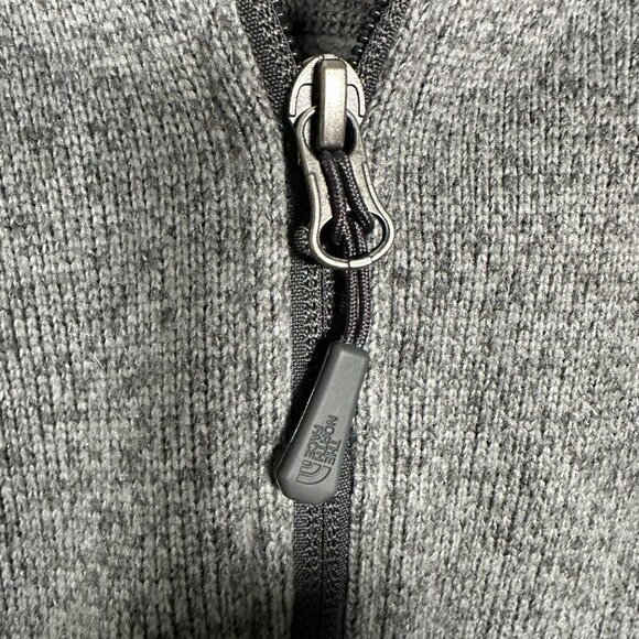 The North Face 1/4 Zip Fleece Long Sleeve Mock Neck Sweatshirt Gray Mens Medium - Picture 4 of 8